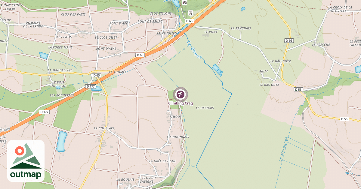 Map of Climbing Crag