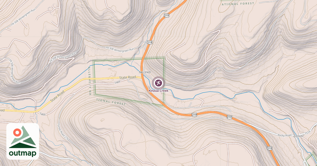 Map of Kinzua Creek