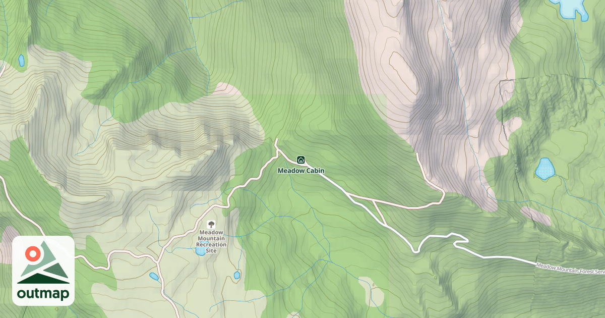 Map of Meadow Mountain Cabin