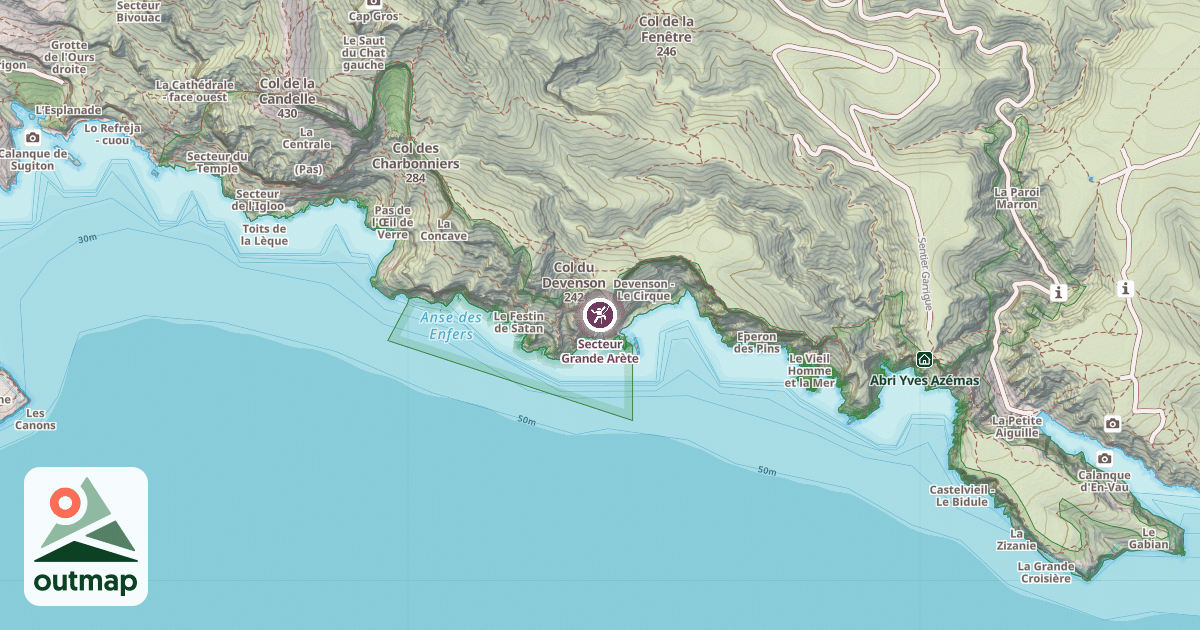 Map of Secteur Grande Arète