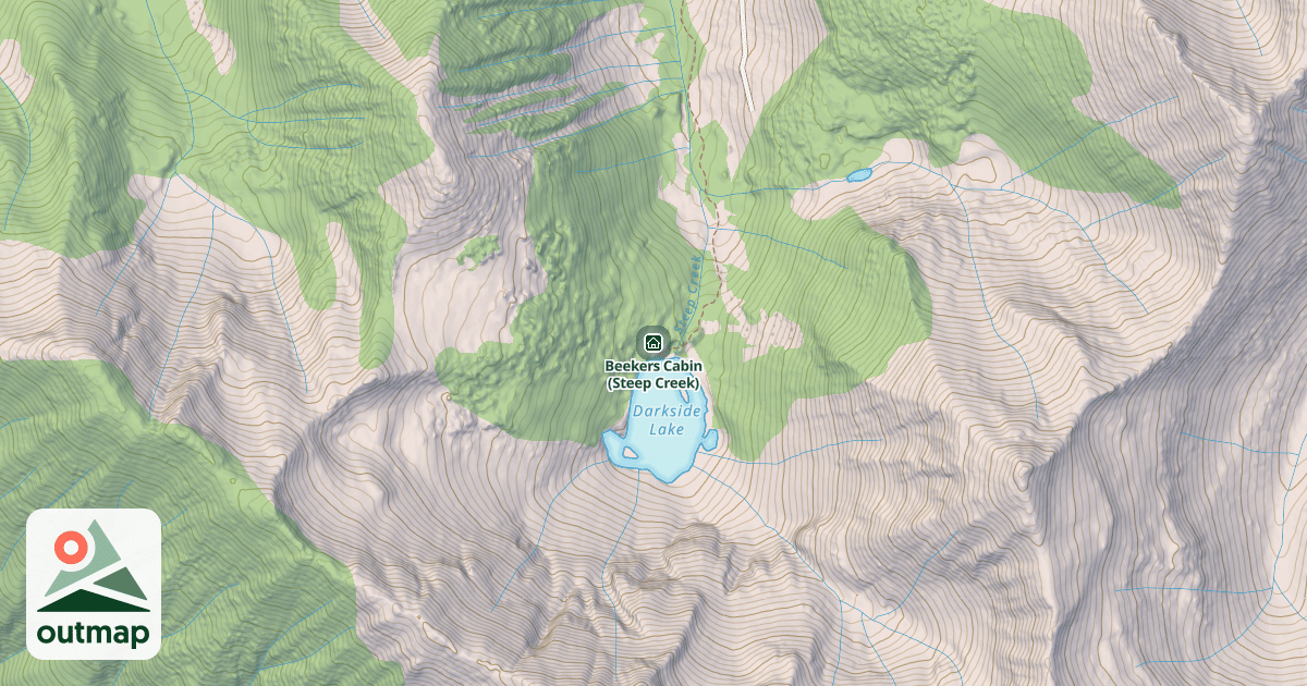 Map of Beekers Cabin (Steep Creek)