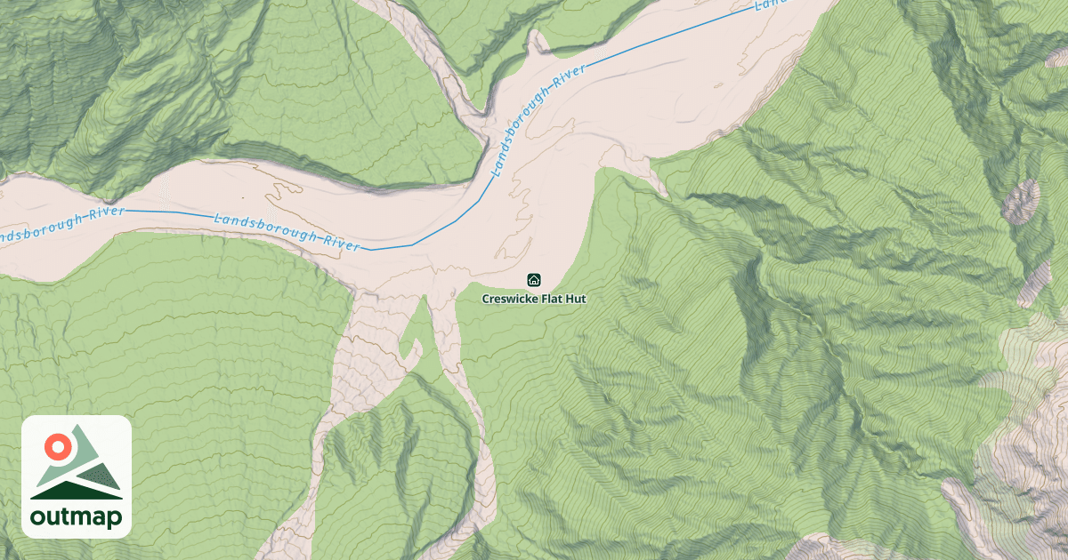 Map of Creswicke Flat Hut