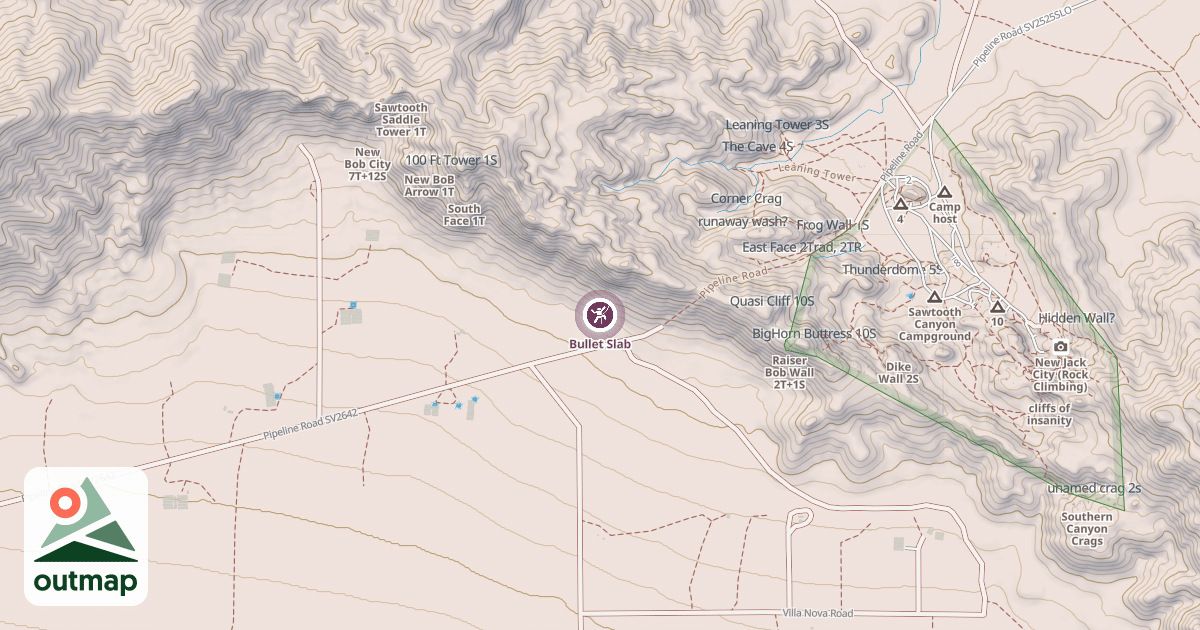 Map of Bullet Slab