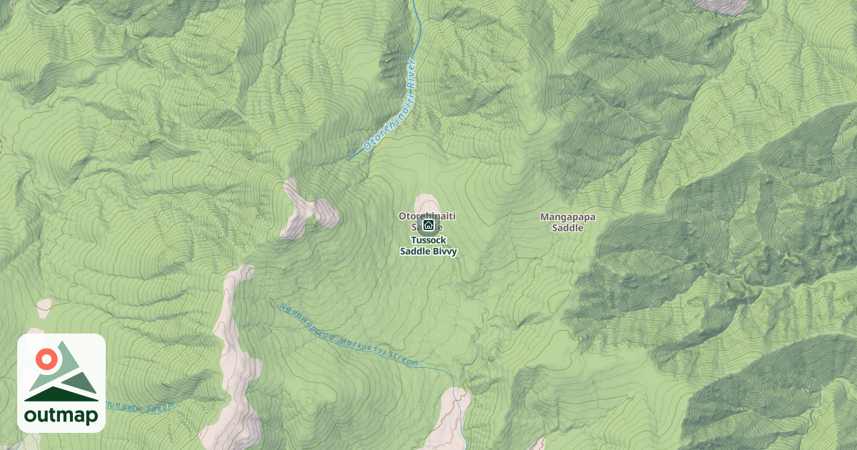 Map of Tussock Saddle Bivvy