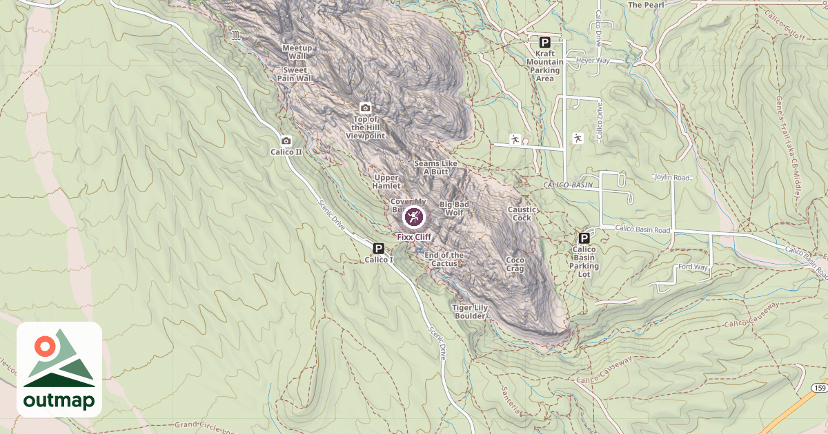 Map of Fixx Cliff