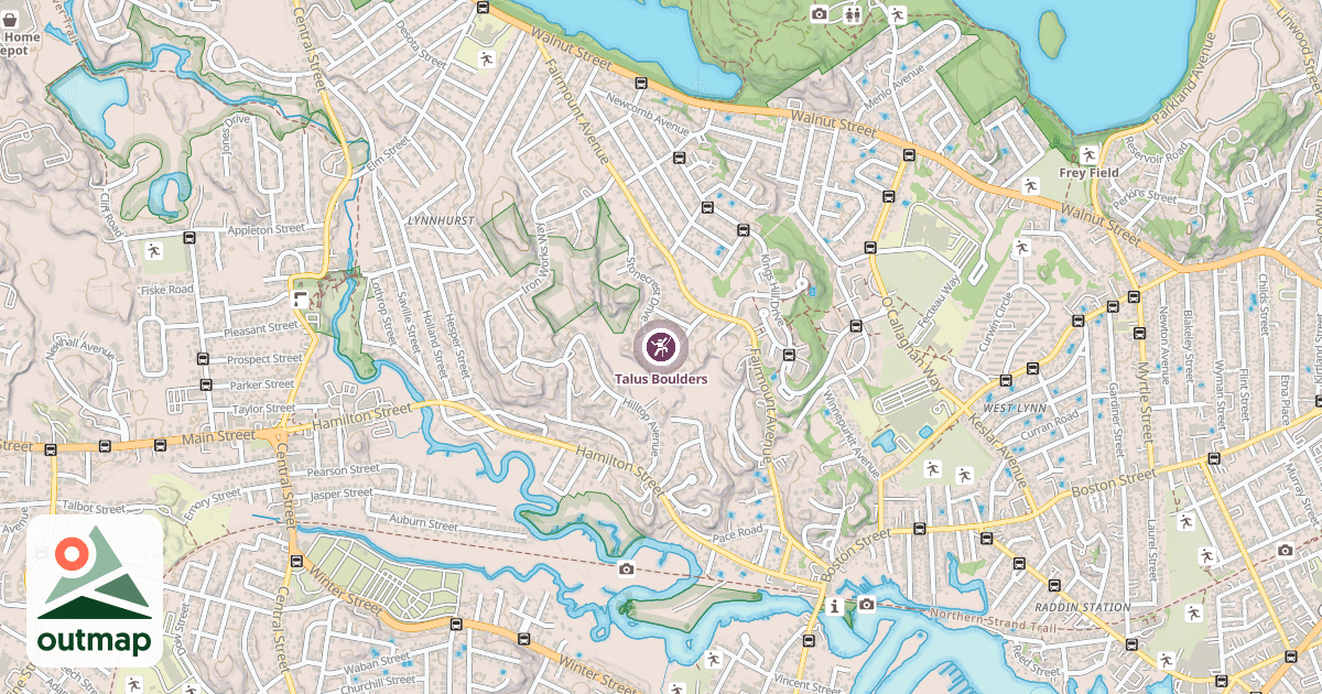 Map of Talus Boulders