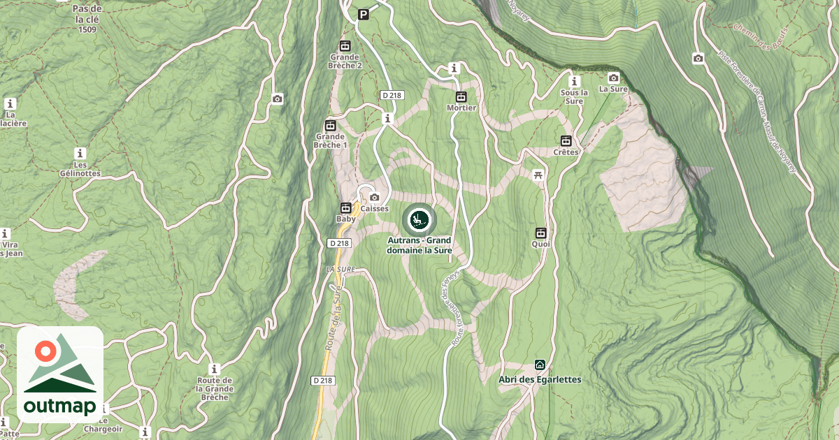 Map of Autrans - Grand domaine la Sure