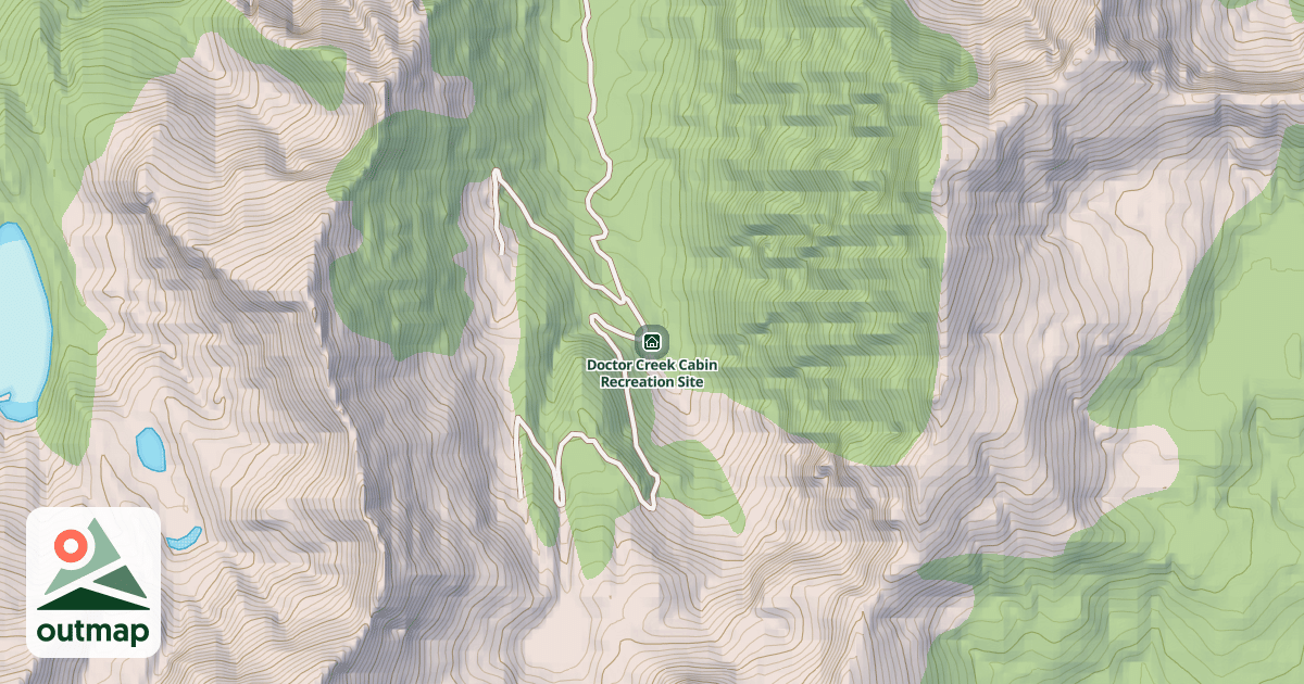 Map of Doctor Creek Cabin Recreation Site
