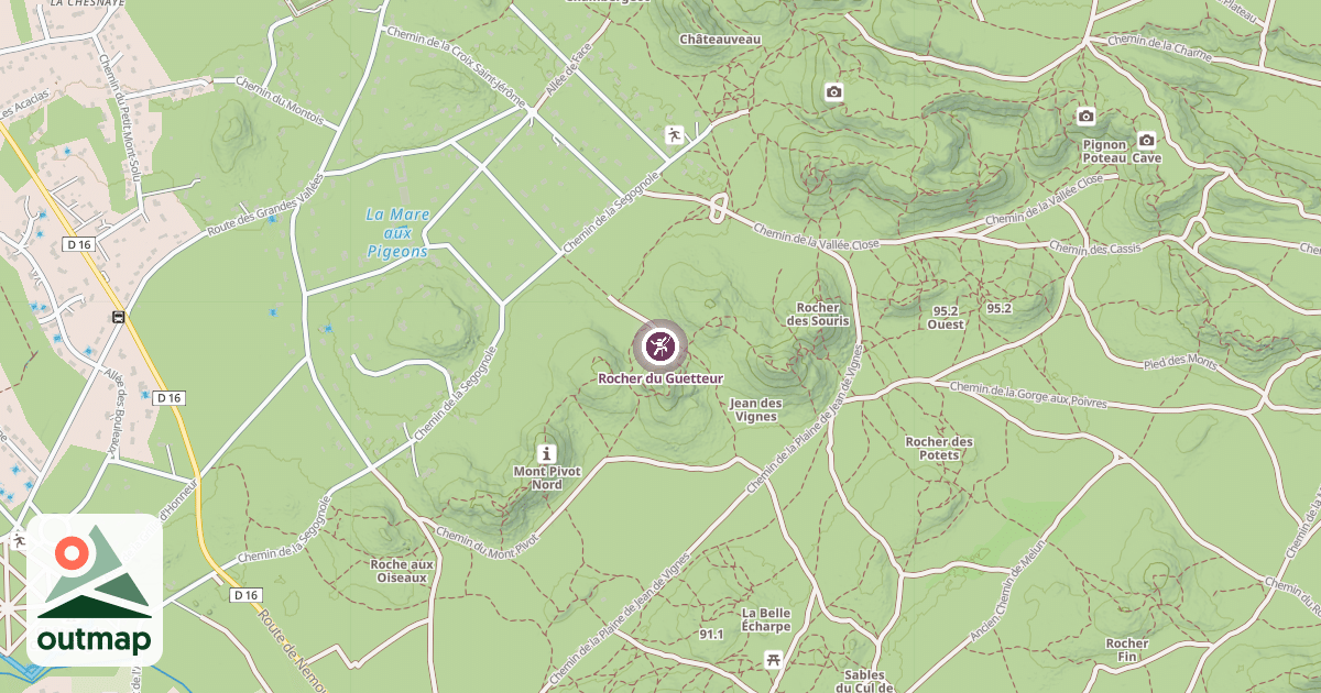 Map of Rocher du Guetteur