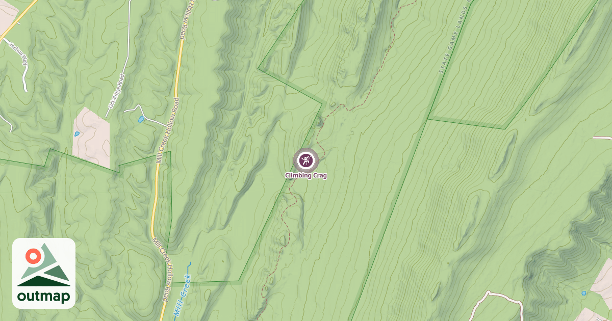Map of Climbing Crag