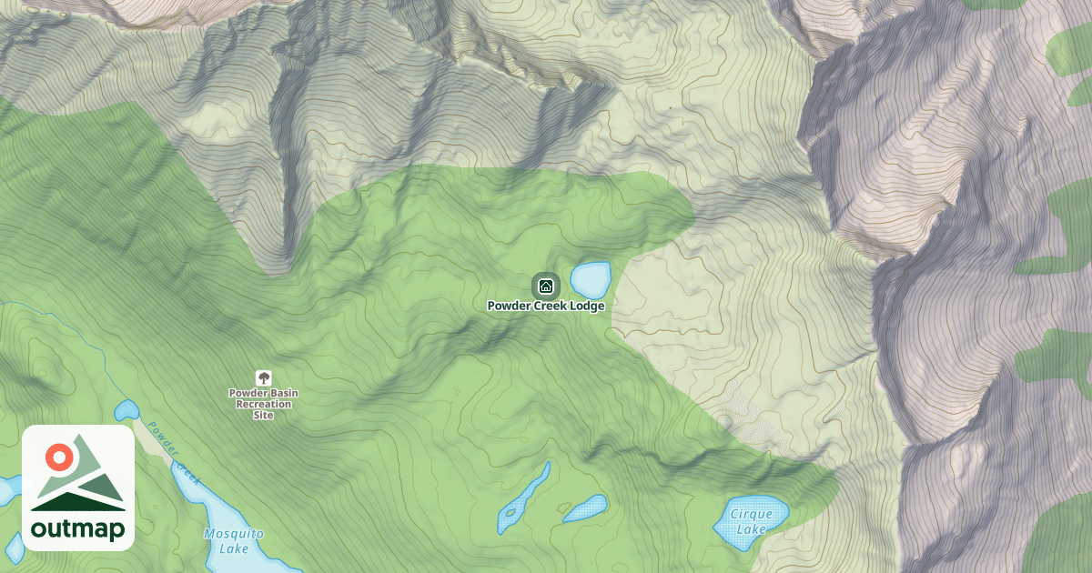 Map of Powder Creek Lodge