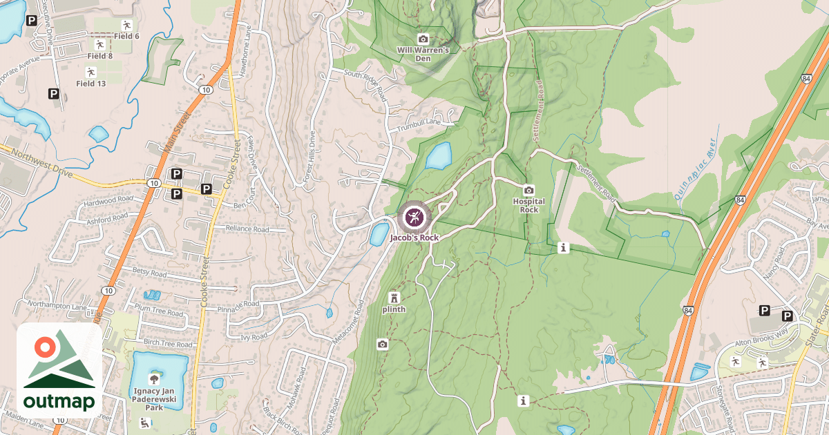 Map of Jacob's Rock