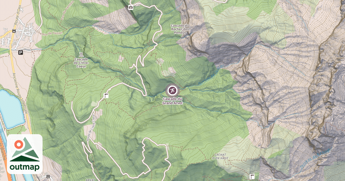 Map of Cascade du Grand Arvet