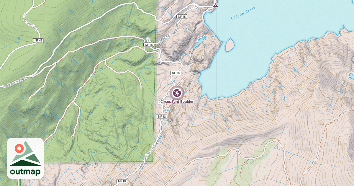 Map of Circus Tent Boulder