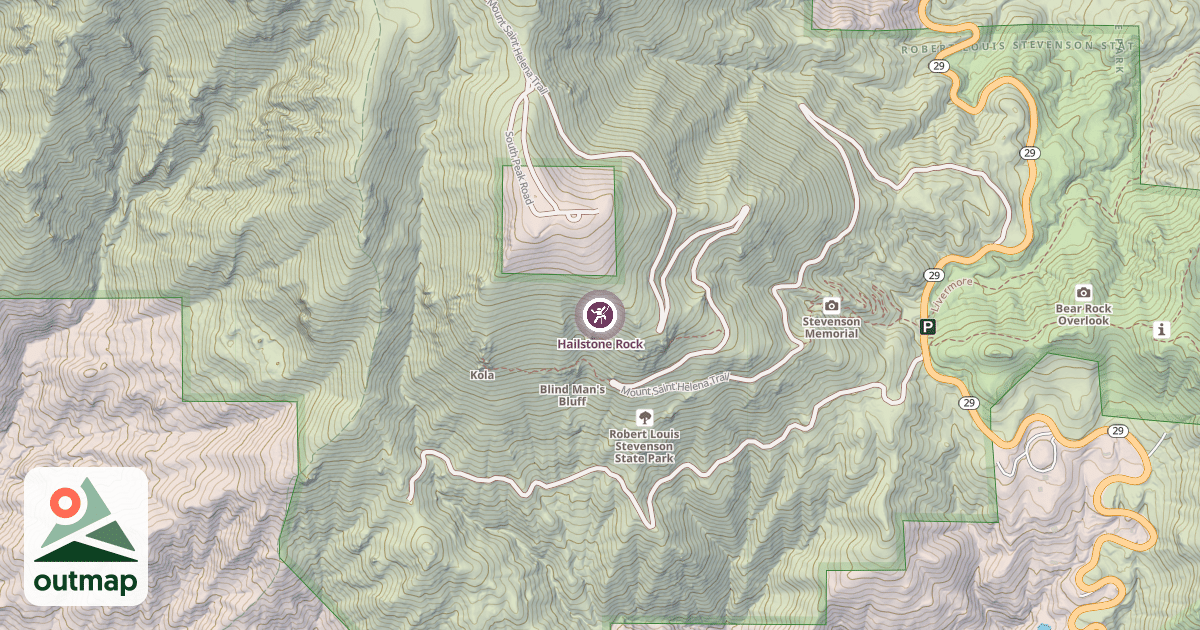 Map of Hailstone Rock