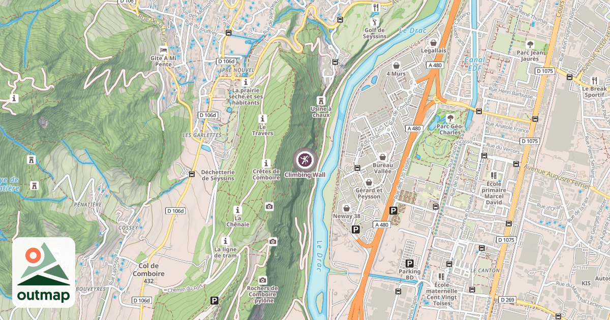 Map of Climbing Wall