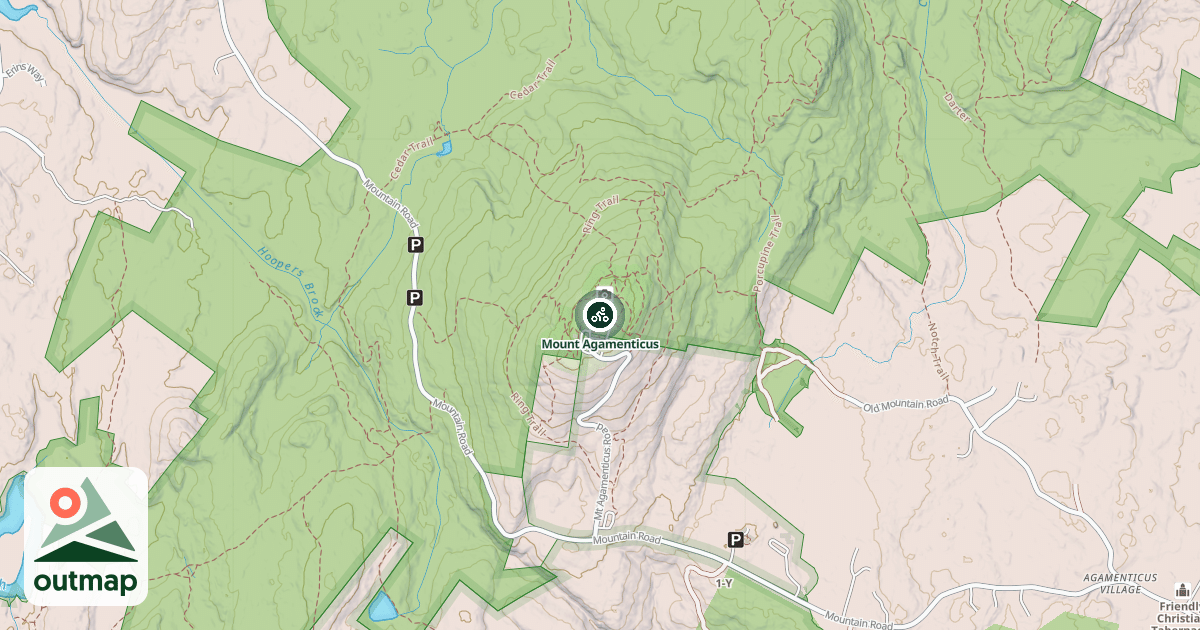 Map of Mount Agamenticus