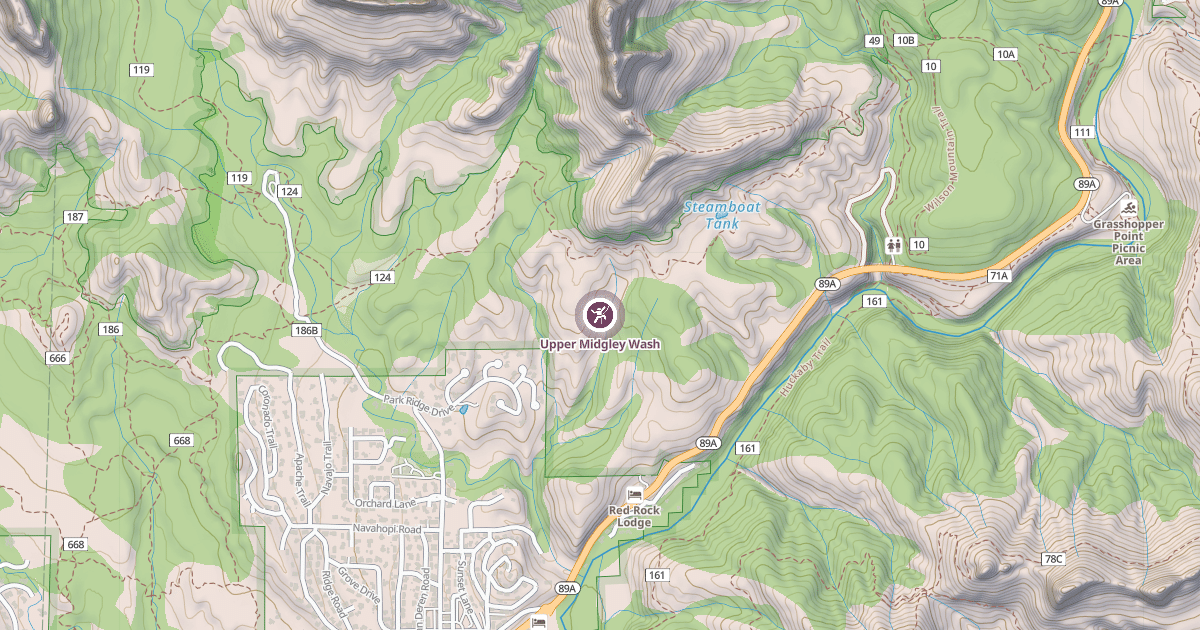Map preview of Upper Midgley Wash