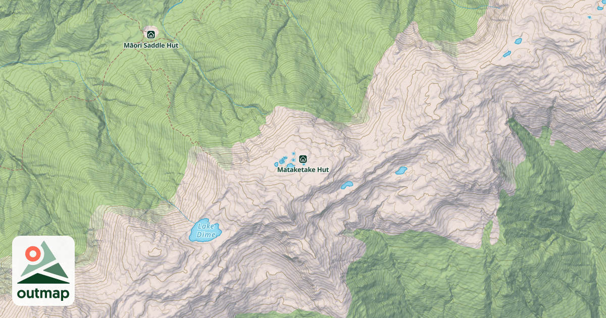Map of Mataketake Hut