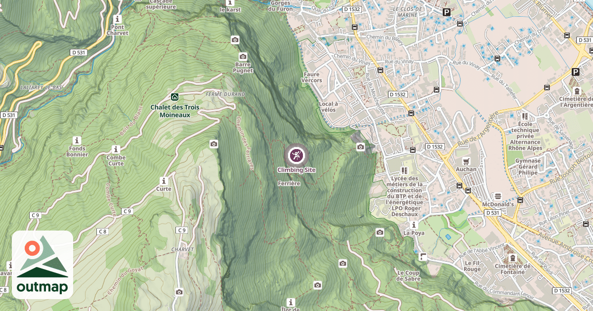 Map of Climbing Site