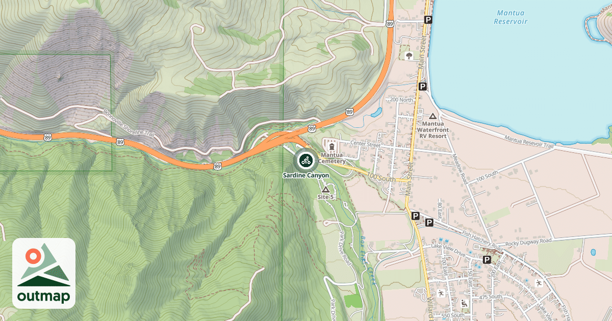 Map of Sardine Canyon