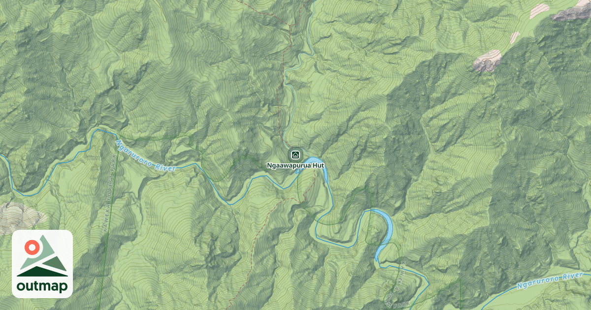 Map of Ngaawapurua Hut