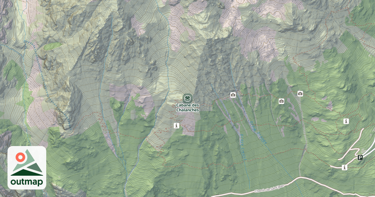 Map of Cabane des Chalanches