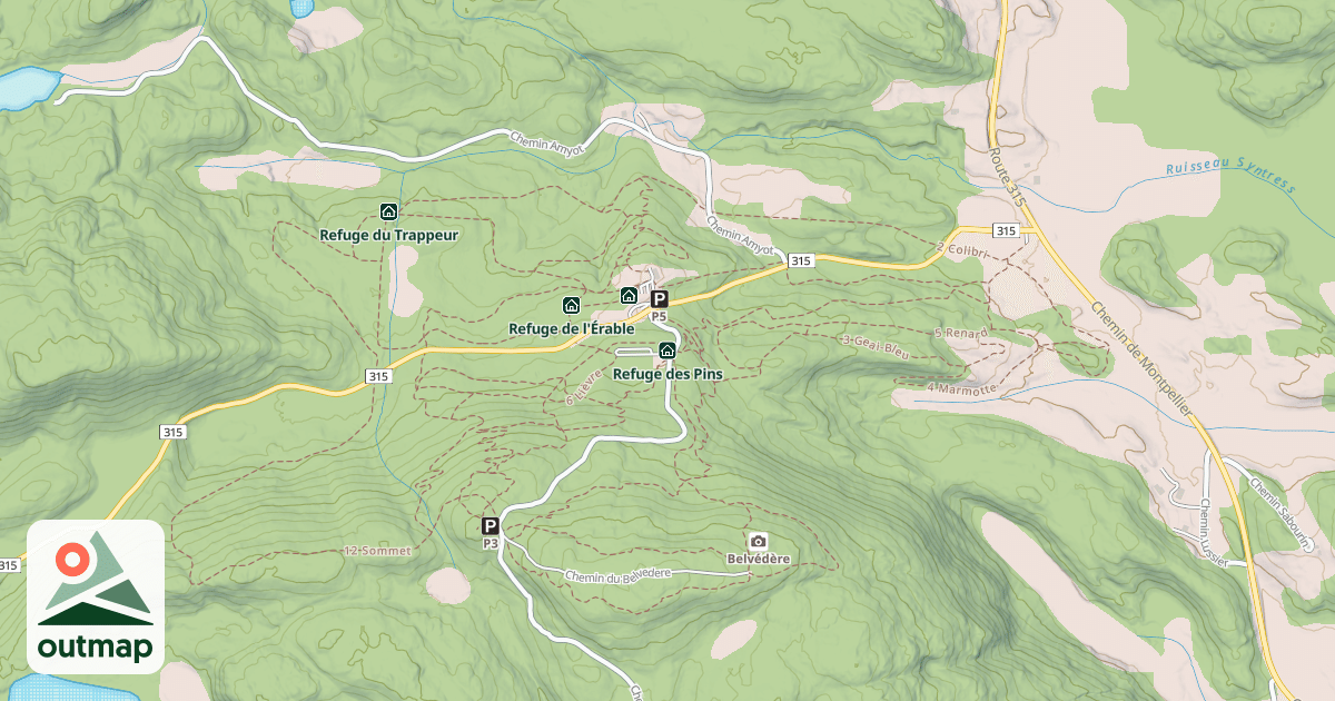 Map of Refuge des Pins