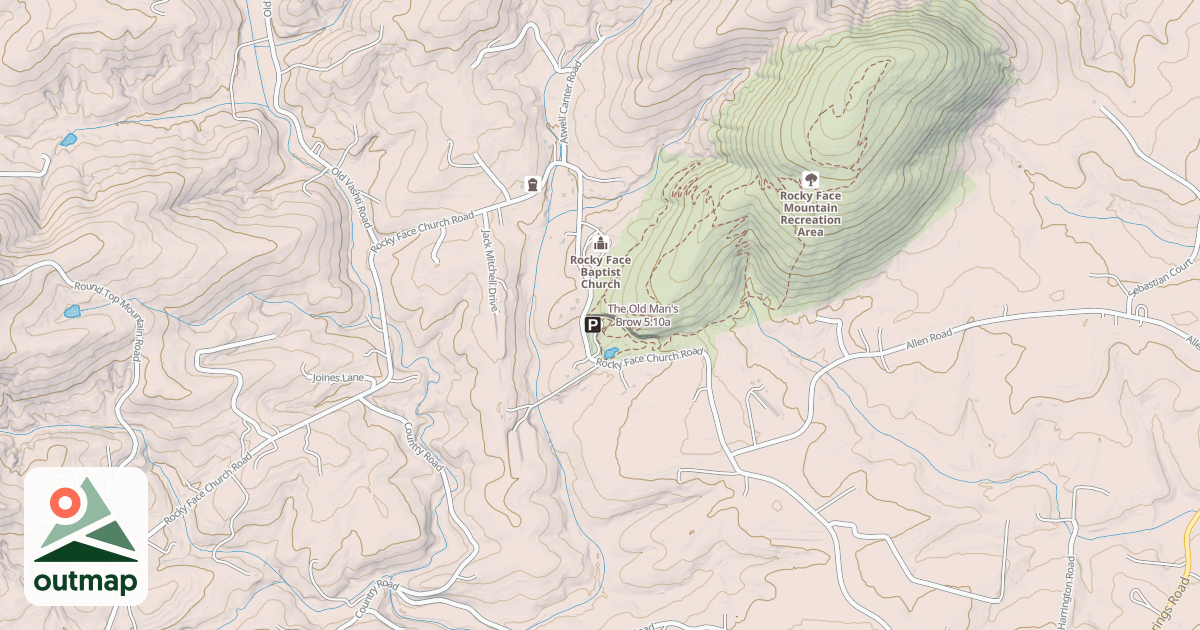 Map of The Old Man's Brow