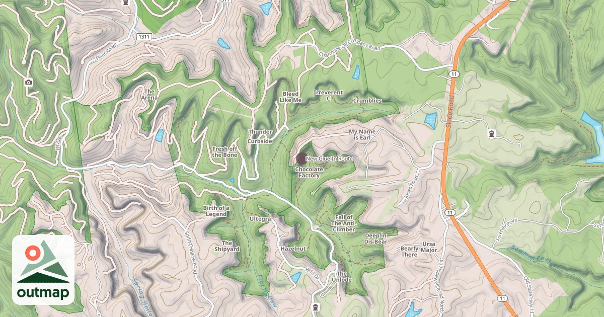 Map of New Glue-In Route