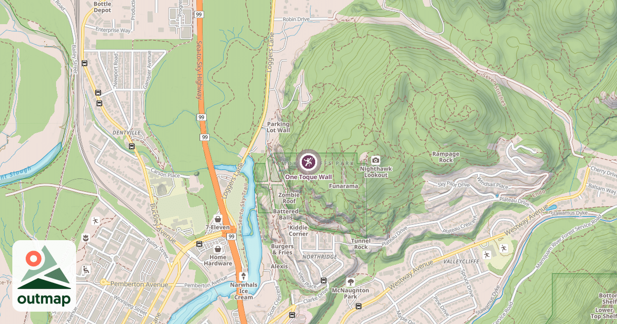 Map of One Toque Wall