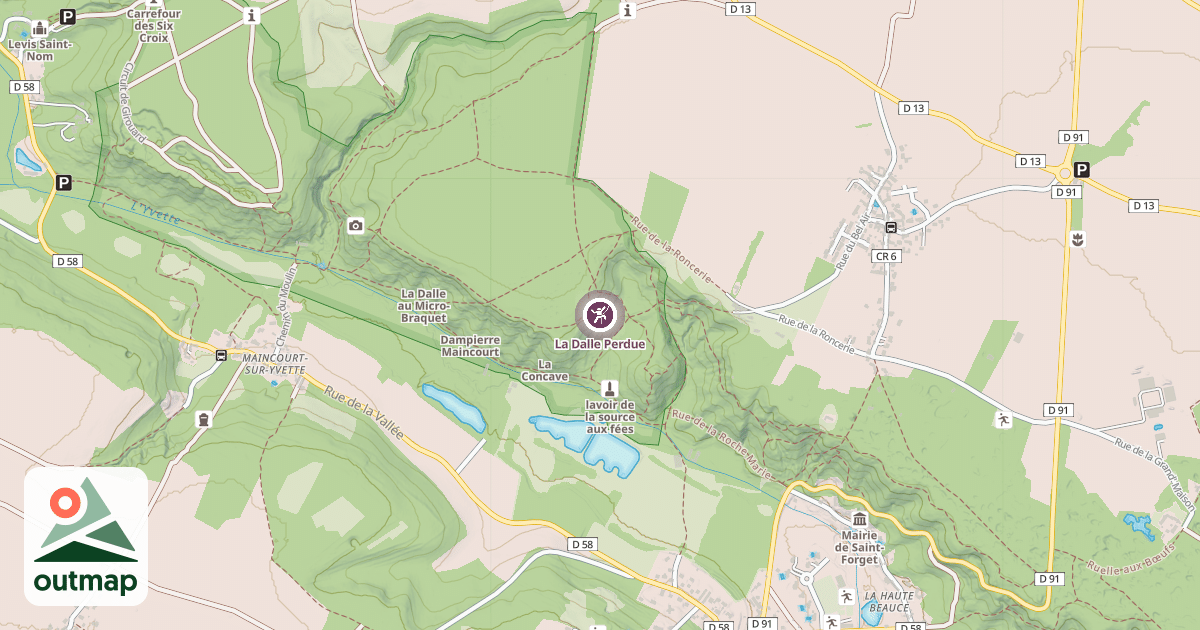 Map of La Dalle Perdue
