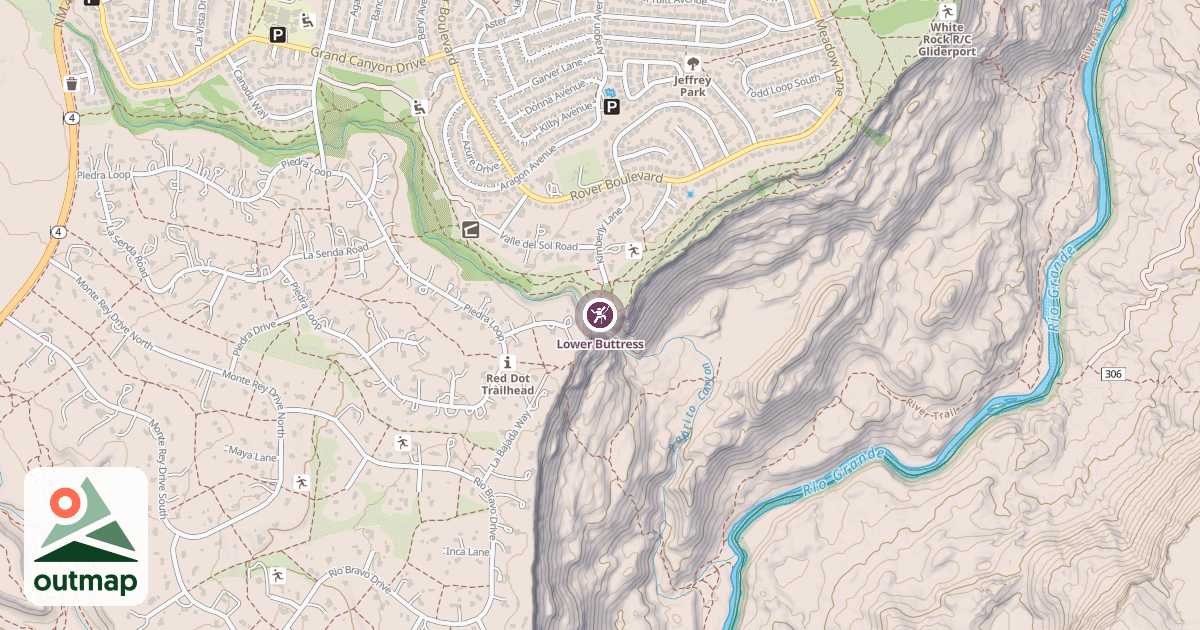 Map of Lower Buttress