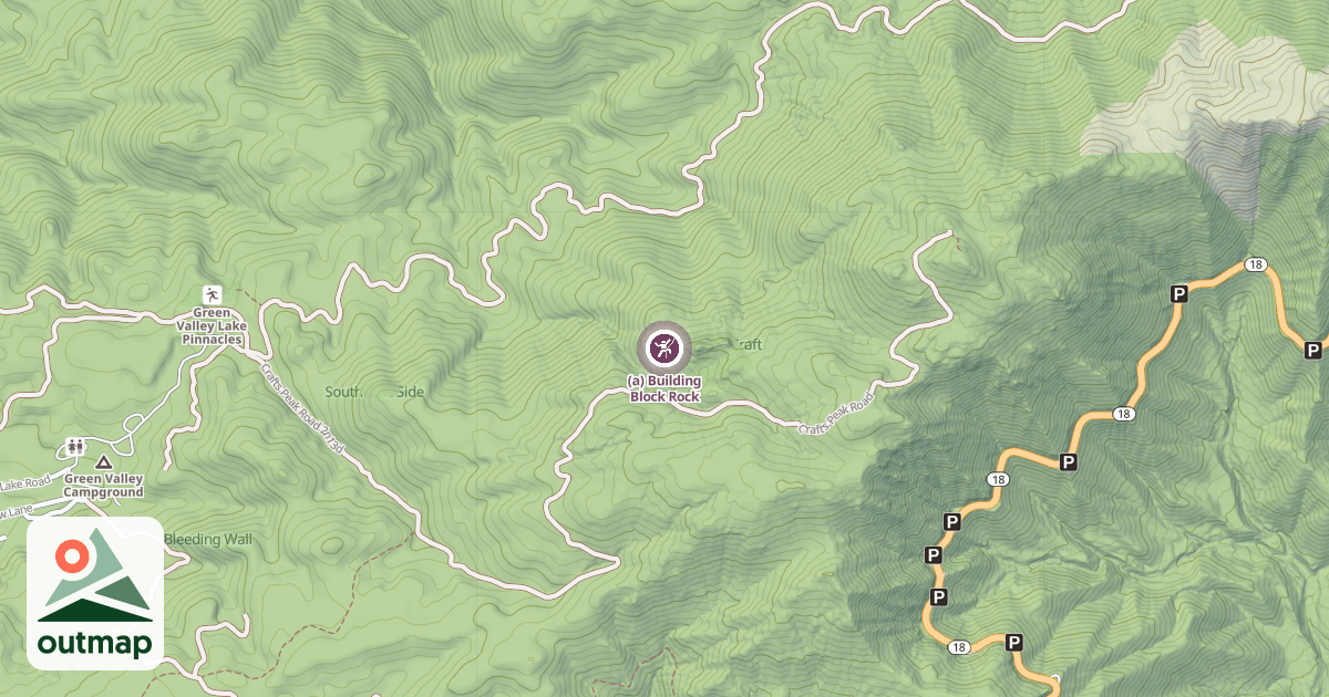 Map of (a) Building Block Rock