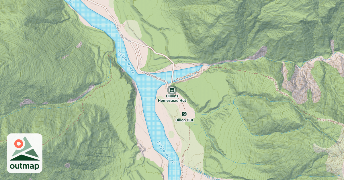 Map of Dillons Homestead Hut
