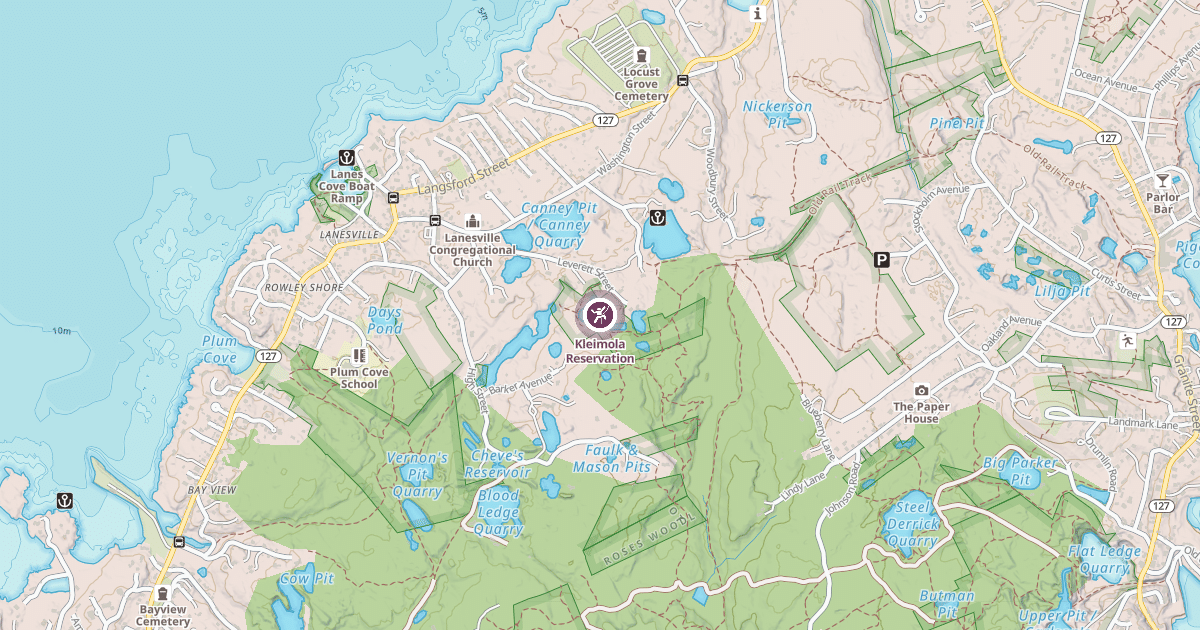Map preview of Kleimola Reservation