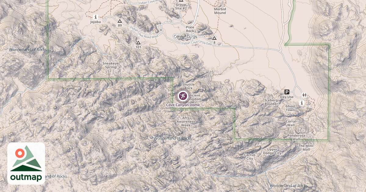 Map of Cove Canyon Dome