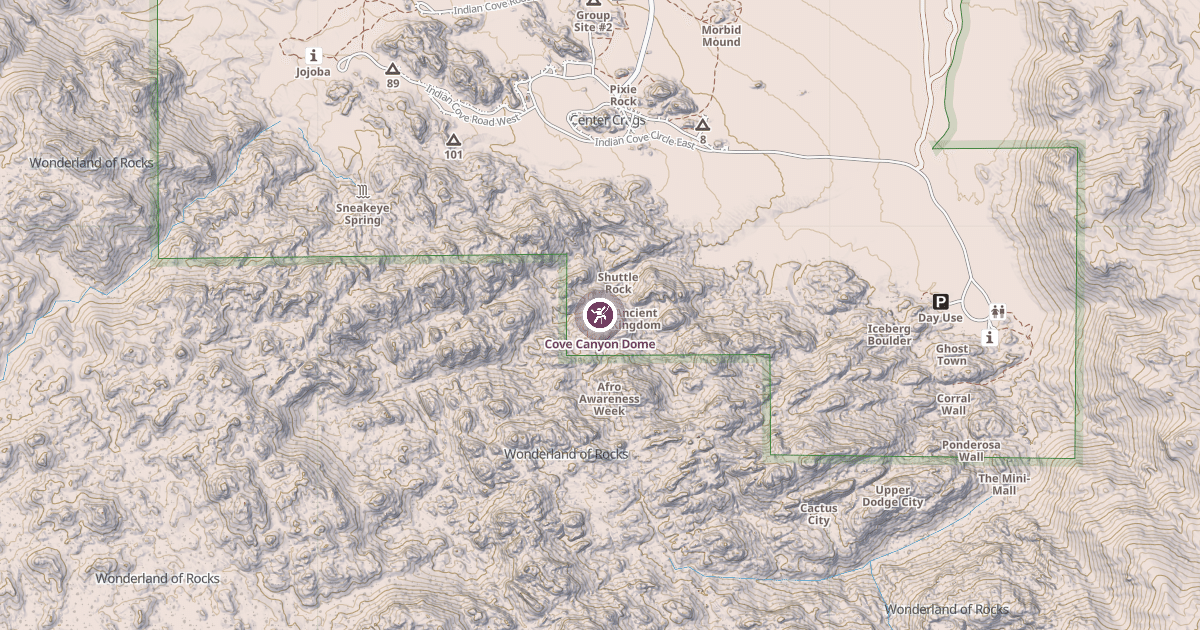 Map preview of Cove Canyon Dome