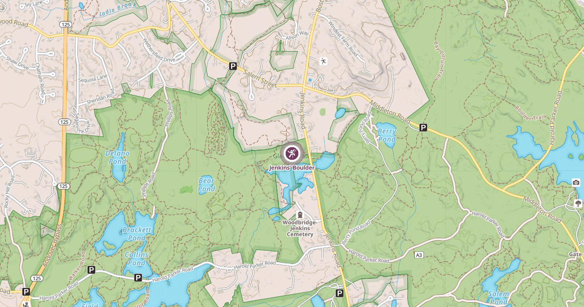 Map preview of Jenkins' Boulder