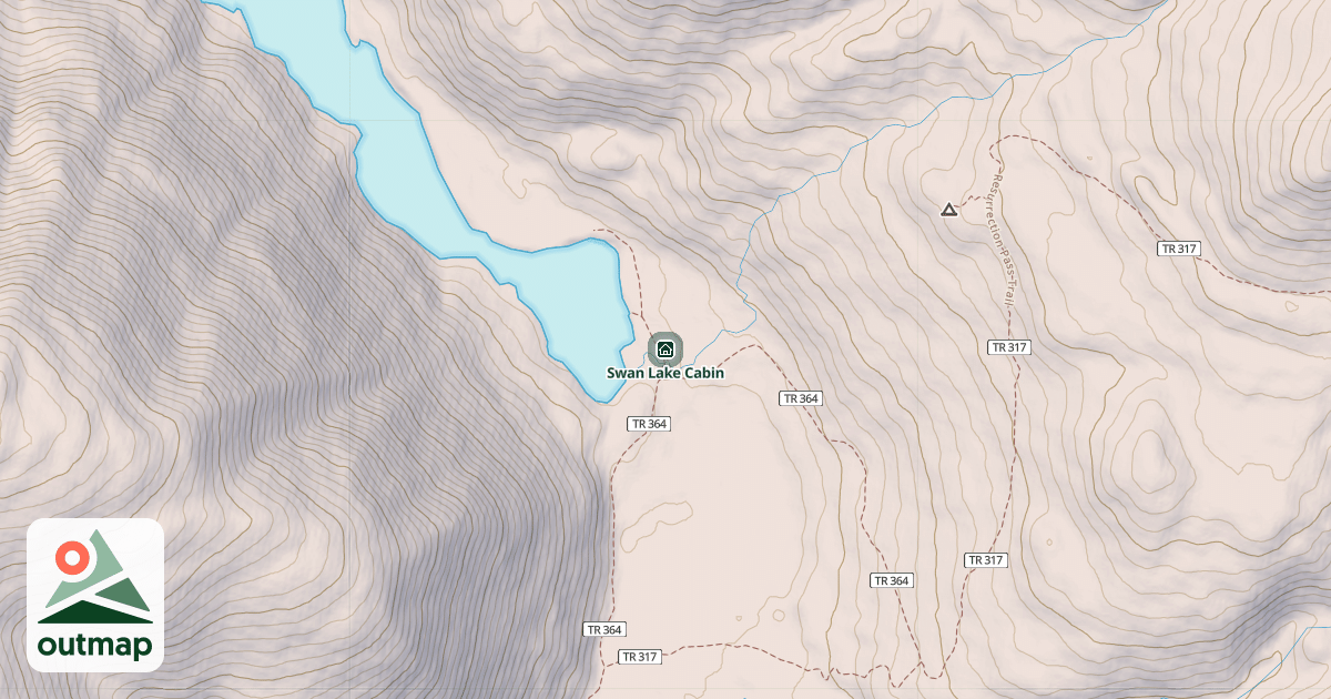 Map of Swan Lake Cabin