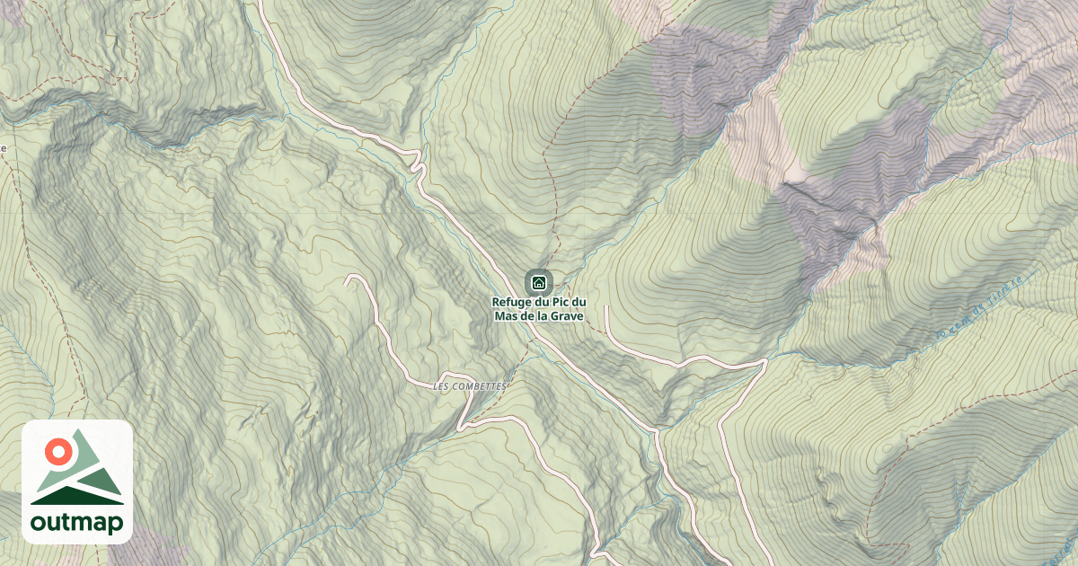 Map of Refuge du Pic du Mas de la Grave