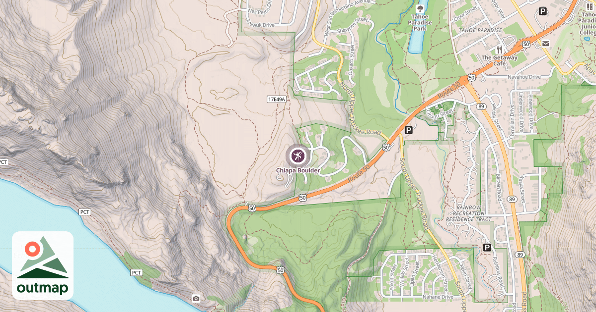 Map of Chiapa Boulder
