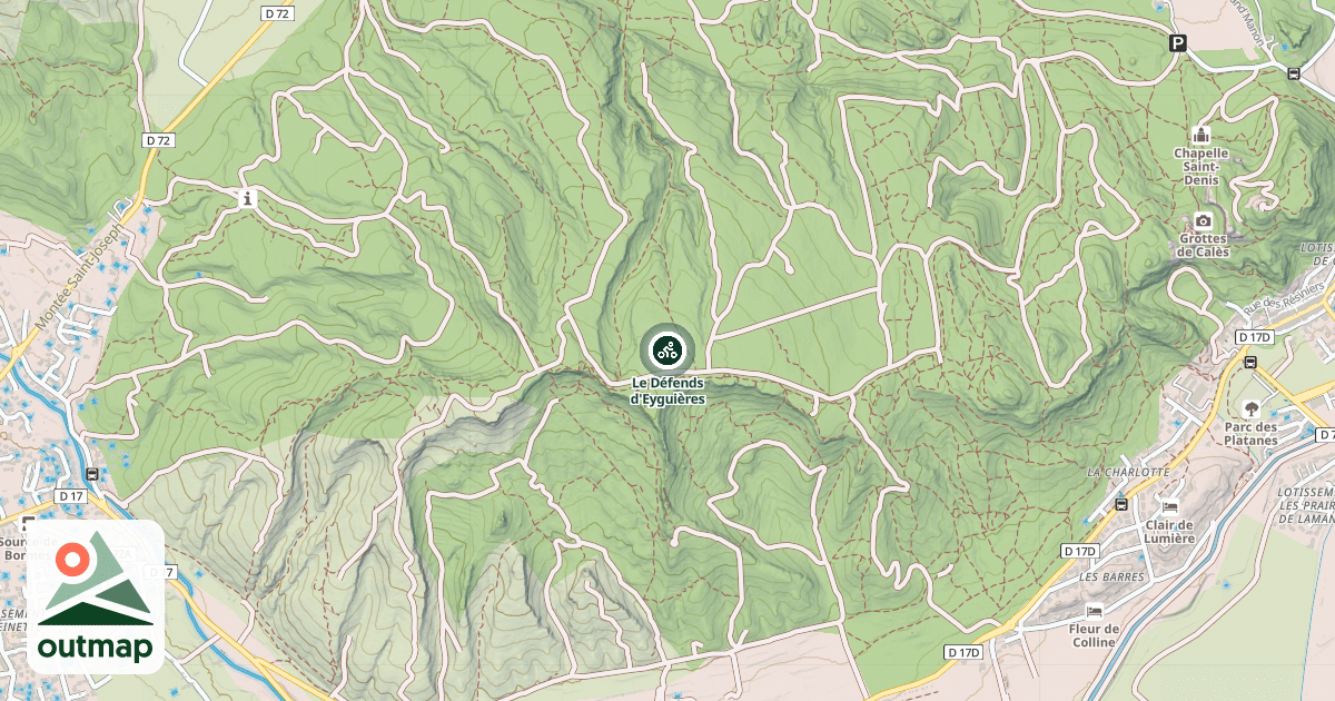 Map of Le Défends d'Eyguières