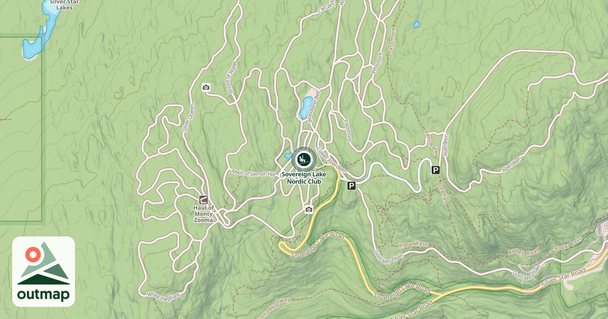 Map of Sovereign Lake Nordic Club