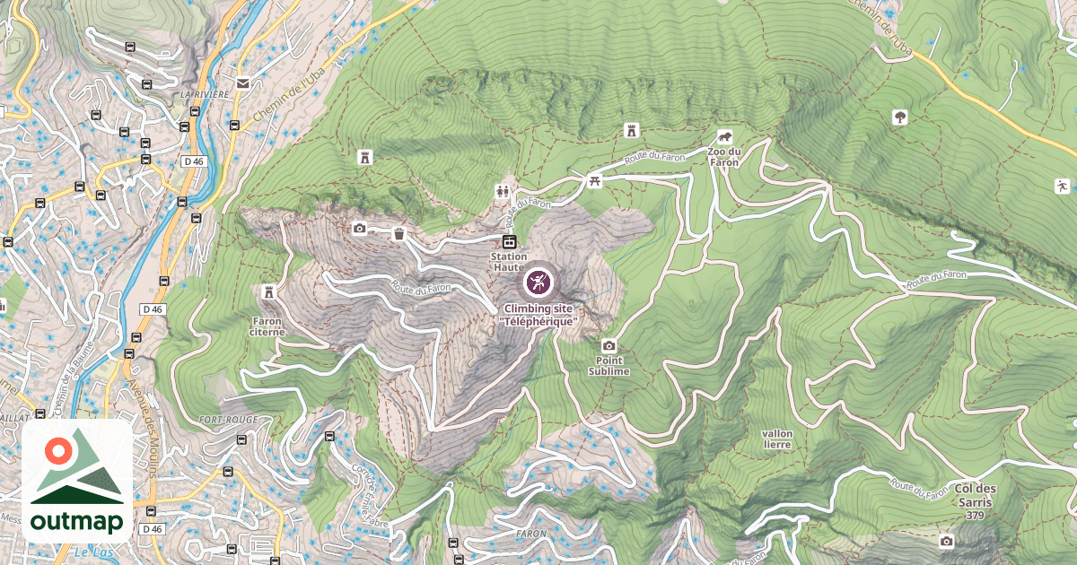 Map of Climbing site "Téléphérique"