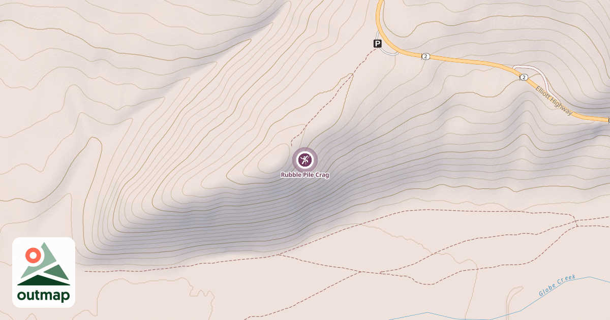 Map of Rubble Pile Crag