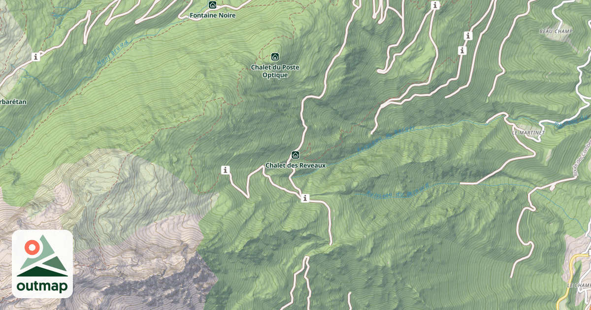 Map of Chalet des Reveaux