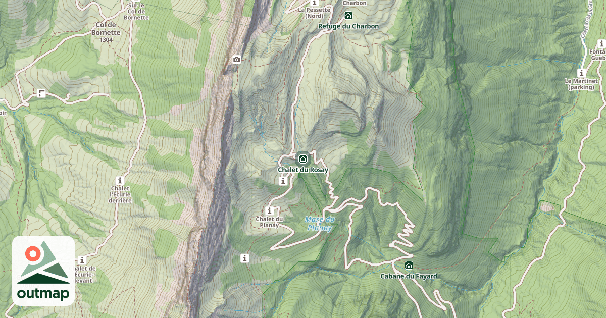 Map of Chalet du Rosay