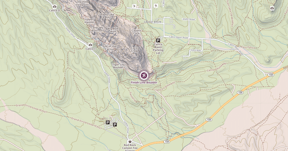 Map preview of Finish Line Boulder