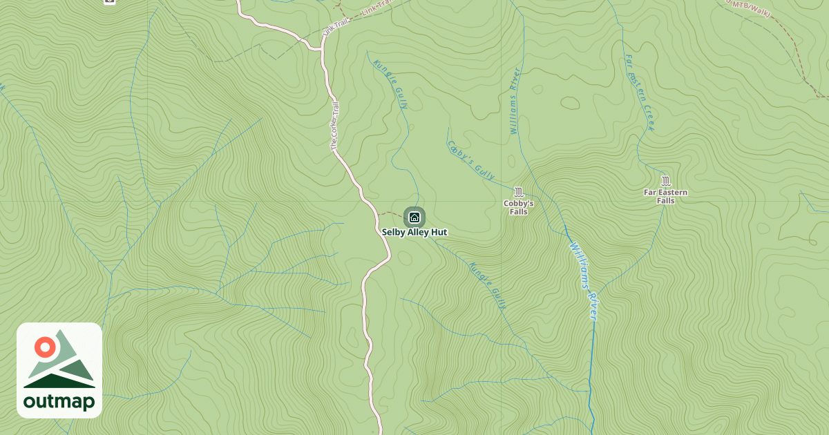 Map of Selby Alley Hut